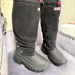 Hunter Black Insulated Winter Boots